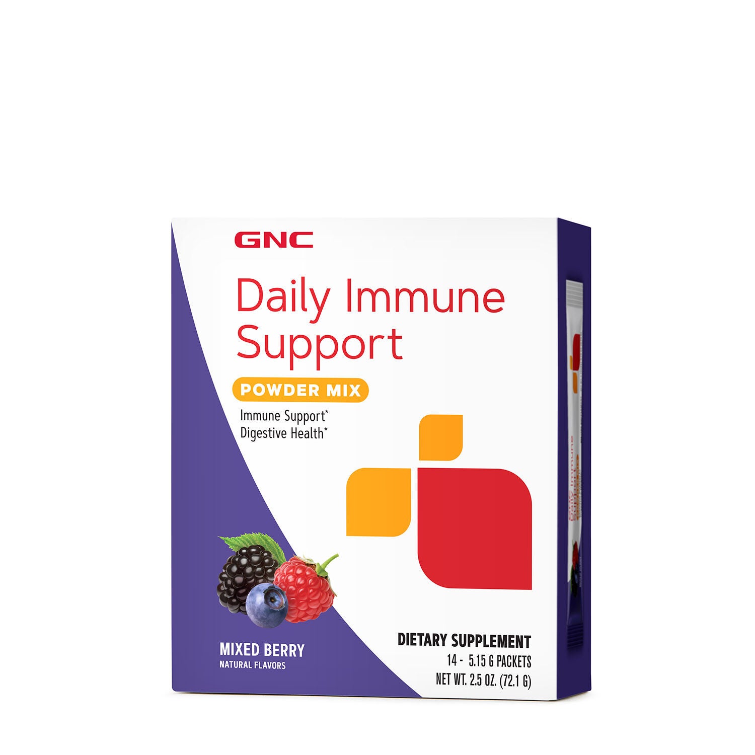 Daily Immune Support Powder Mix Packets Mixed Berry GNC